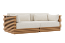 Valencia Elise Fabric Sectional Outdoor Loveseat Sofa, Beige