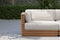 Valencia Elise Fabric Sectional Outdoor Loveseat Sofa, Beige