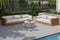 Valencia Elise Fabric Sectional Outdoor Loveseat Sofa, Beige