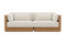 Valencia Elise Fabric Sectional Outdoor Loveseat Sofa, Beige