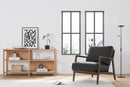 Valencia Ella Top Grain Leather Accent Chair, Black