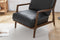 Valencia Ella Top Grain Leather Accent Chair, Black