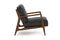 Valencia Ella Top Grain Leather Accent Chair, Black