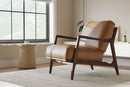 Valencia Ella Top Grain Leather Accent Chair, Cognac