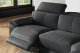 Ellie Leather Corner Sectional Sofa