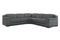 Valencia Ellie Top Grain Leather L-Shape Sofa, Charcoal Grey