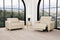 Valencia Elodie Top Grain Leather Recliner Single Seat Sofa, Beige