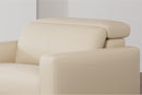 Valencia Elodie Top Grain Leather Recliner Single Seat Sofa, Beige
