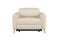 Valencia Elodie Top Grain Leather Recliner Single Seat Sofa, Beige