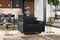 Valencia Elodie Top Grain Leather Recliner Single Seat Sofa, Black