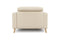 Valencia Elodie Top Grain Leather Accent Chair, Beige