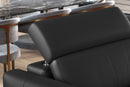 Valencia Elodie Top Grain Leather Accent Chair, Black