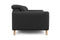 Valencia Elodie Top Grain Leather Accent Chair, Black