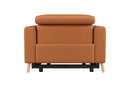 Valencia Elodie Top Grain Leather Recliner Single Seat Sofa, Cognac