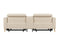 Valencia Elodie Top Grain Leather Loveseat with Console Sofa, Beige