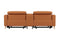 Valencia Elodie Top Grain Leather Loveseat with Console Sofa, Cognac