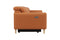 Valencia Elodie Top Grain Leather Loveseat with Console Sofa, Cognac
