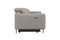 Valencia Elodie Top Grain Leather Loveseat with Console Sofa, Light Grey