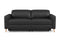 Valencia Elodie Top Grain Leather Loveseat Dual Recliners, Black