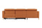 Valencia Elodie Top Grain Leather Sectional Sofa, Three Seats with Left Chaise, Cognac