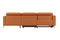 Valencia Elodie Top Grain Leather Sectional Sofa, Three Seats with Right Chaise, Cognac