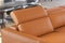 Valencia Elodie Top Grain Leather Sectional Sofa, Three Seats with Right Chaise, Cognac