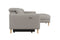 Valencia Elodie Top Grain Leather Sectional Sofa, Three Seats with Right Chaise, Light Grey
