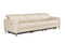 Valencia Elodie Top Grain Leather Three Seats with Double Recliners Sofa, Beige