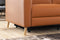 Valencia Elodie Top Grain Leather Three Seats with Double Recliners Sofa, Cognac
