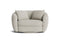 Valencia Eluned Boucle Fabric Swivel Accent Chair, Beige
