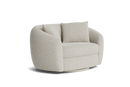Valencia Eluned Boucle Fabric Swivel Accent Chair, Beige
