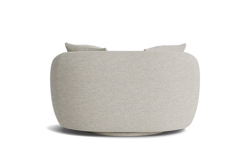 Valencia Eluned Boucle Fabric Swivel Accent Chair, Beige