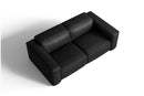 Valencia Emery Leather Recliner Loveseat Sofa, Black