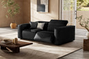 Valencia Emery Leather Recliner Loveseat Sofa, Black