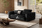 Valencia Emery Leather Recliner Loveseat Sofa, Black