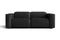 Valencia Emery Leather Recliner Loveseat Sofa, Black