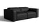 Valencia Emery Leather Recliner Loveseat Sofa, Black