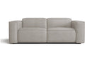 Valencia Emery Leather Recliner Loveseat Sofa, Light Grey