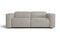Valencia Emery Leather Recliner Loveseat Sofa, Light Grey
