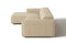 Valencia Emery Leather Sectional Sofa, Recliner Three Seats with Left Chaise, Beige
