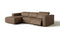 Valencia Emery Leather Sectional Sofa, Recliner Three Seats with Left Chaise, Brown