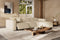 Valencia Emery Leather Sectional Sofa, Recliner Three Seats with Right Chaise, Beige