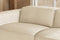 Valencia Emery Leather Sectional Sofa, Recliner Three Seats with Right Chaise, Beige
