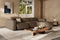 Valencia Emery Leather Sectional Sofa, Recliner Three Seats with Right Chaise, Brown