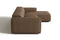 Valencia Emery Leather Sectional Sofa, Recliner Three Seats with Right Chaise, Brown