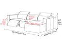 Valencia Emery Leather Sectional Sofa, Recliner Three Seats with Right Chaise, Brown