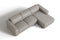 Valencia Emery Leather Sectional Sofa, Recliner Three Seats with Right Chaise, Light Grey