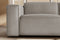 Valencia Emery Leather Sectional Sofa, Recliner Three Seats with Right Chaise, Light Grey