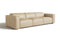 Valencia Emery Leather Recliner Three Seats Sofa, Beige