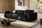 Valencia Emery Leather Recliner Three Seats Sofa, Black